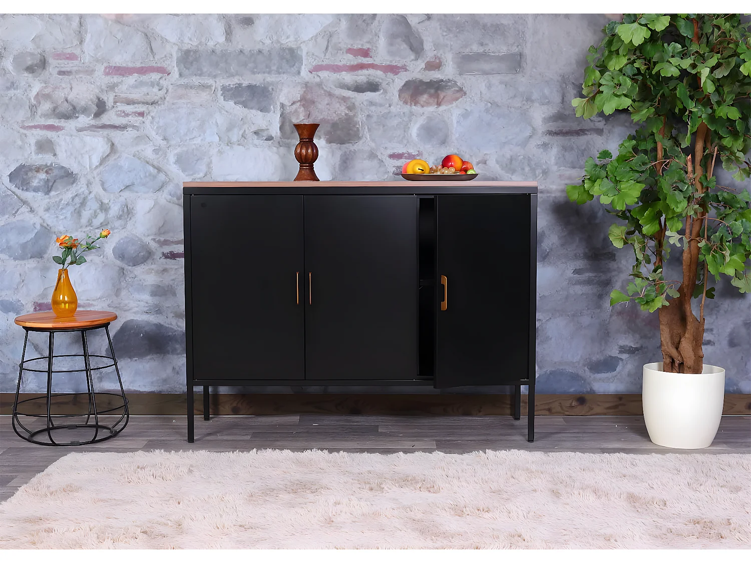 Commode MCW-L84-3,  noir