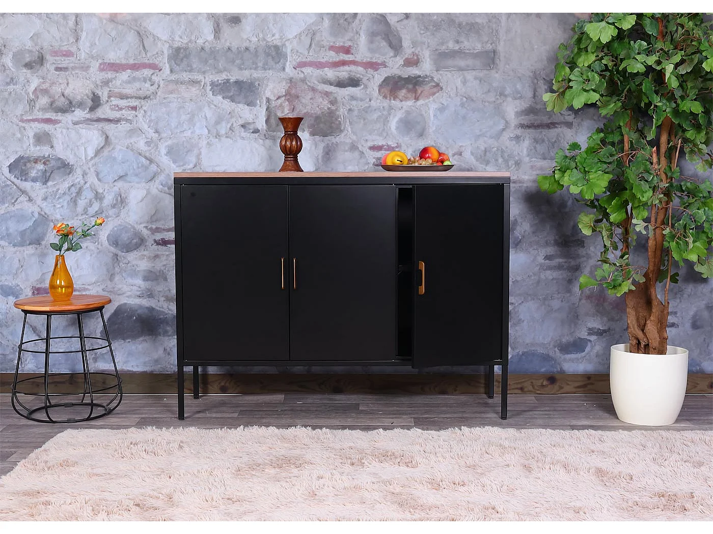 Commode MCW-L84-3,  zwart