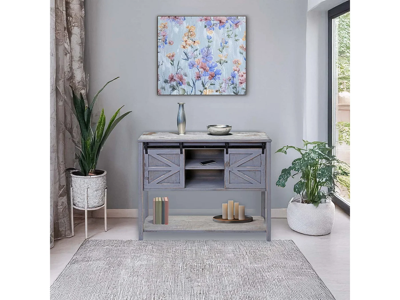 Commode MCW-D57,  donkergrijs