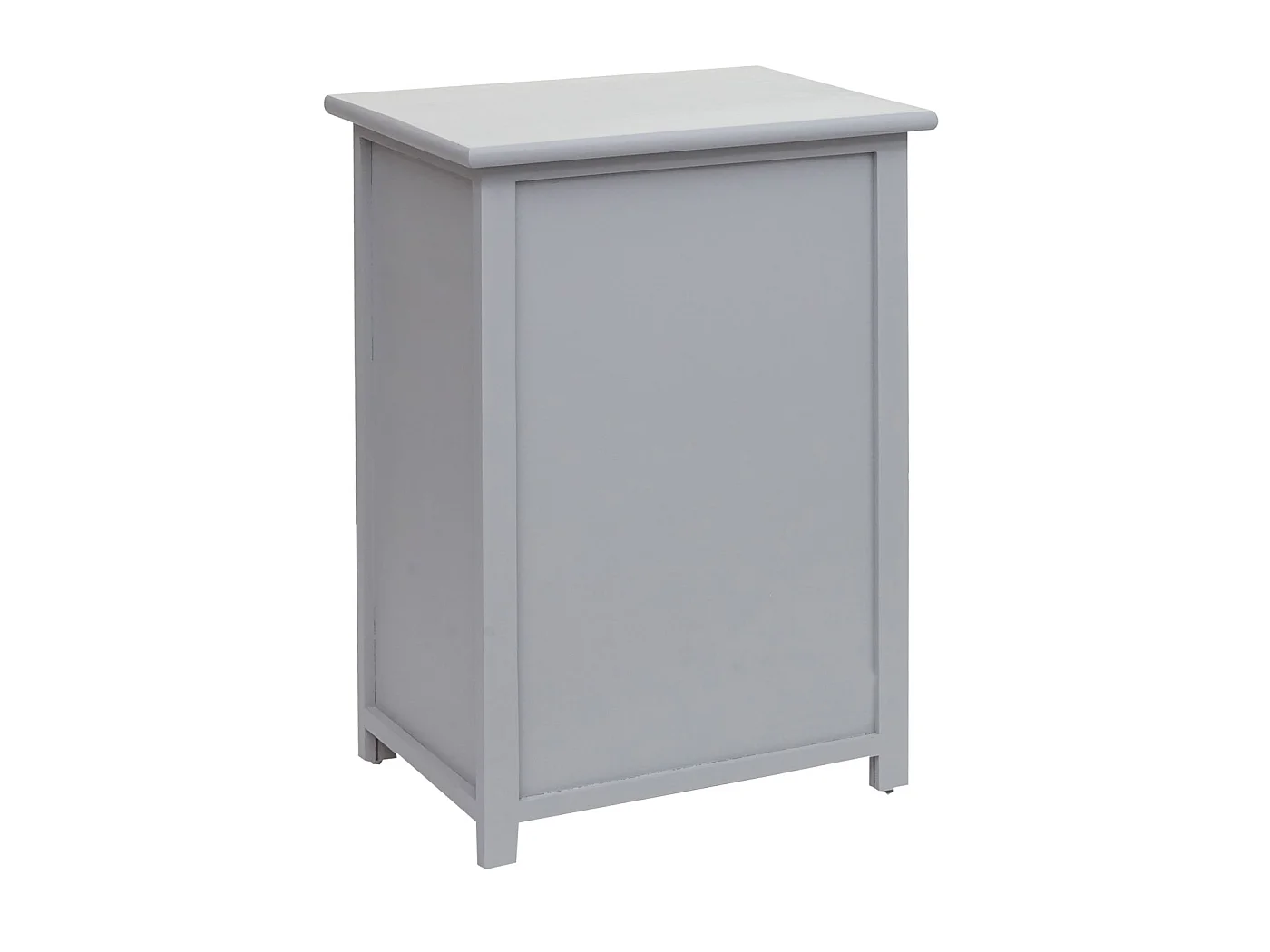Commode MCW-K83,  gris, poly rotin gris foncé