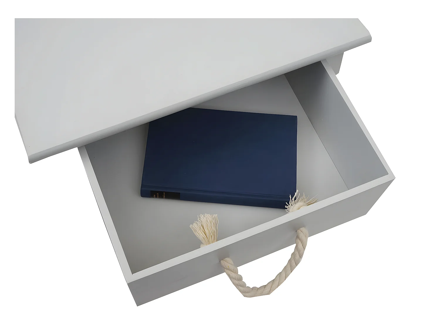 Commode MCW-K83,  gris, poly rotin gris foncé