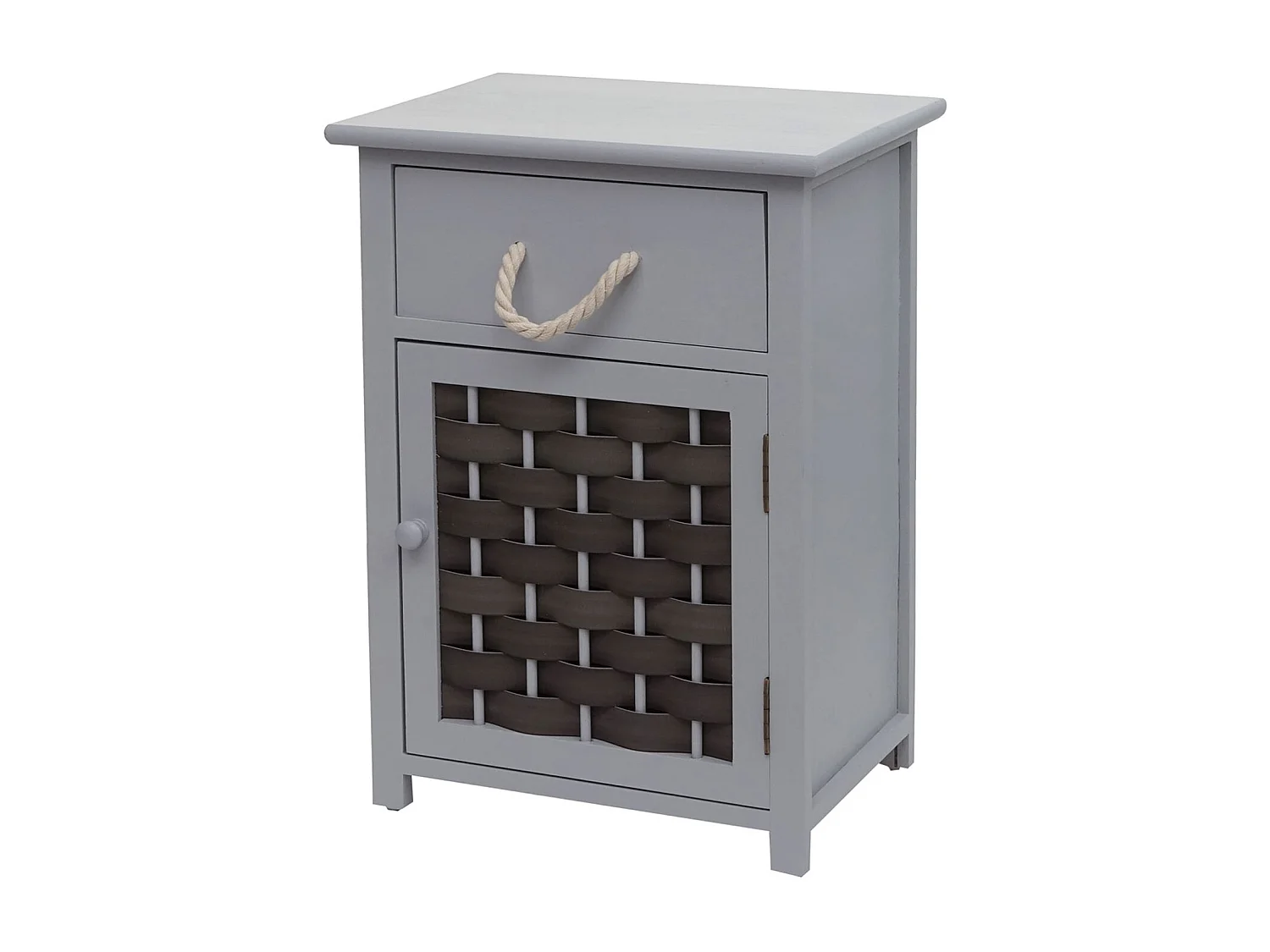 Commode MCW-K83,  grijs, polyrattan donkergrijs