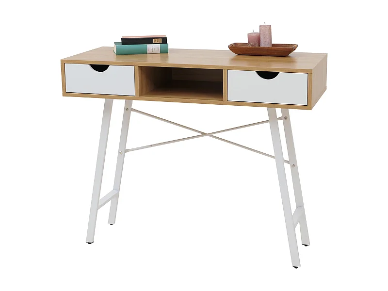 Consoletafel MCW-E92,  naturelbruin wit