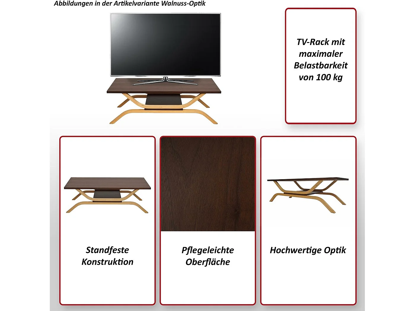 TV-Rack MCW-H38, Eiche-Optik