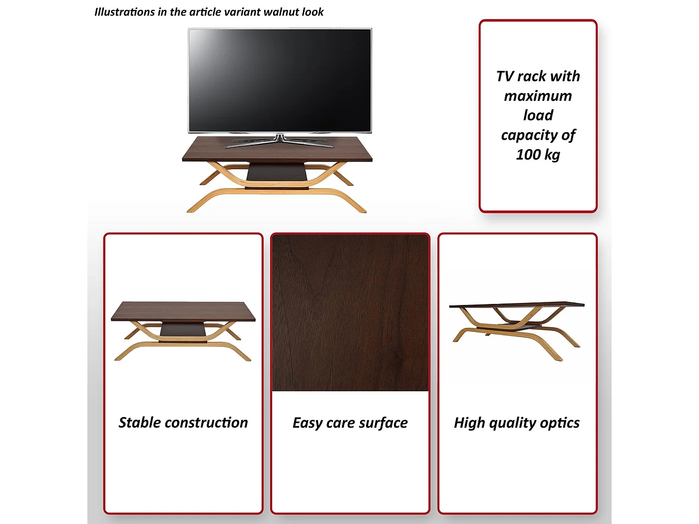 Meuble TV MCW-H38,  aspect chêne