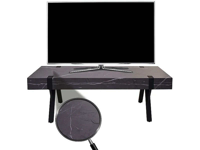 Stojak TV MCW-L54,  marmurowy szary