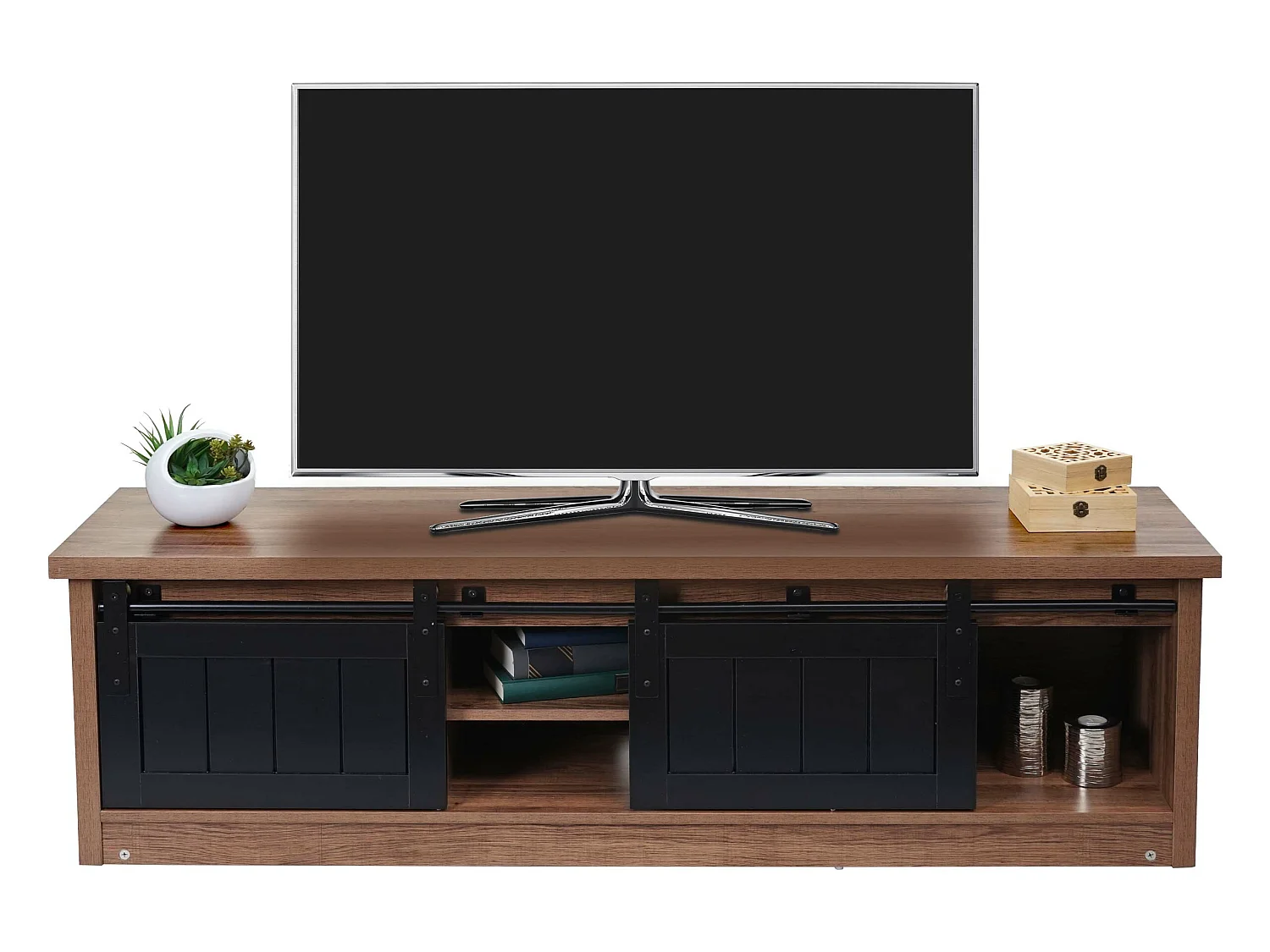 Stojak TV MCW-K75,  brązowy