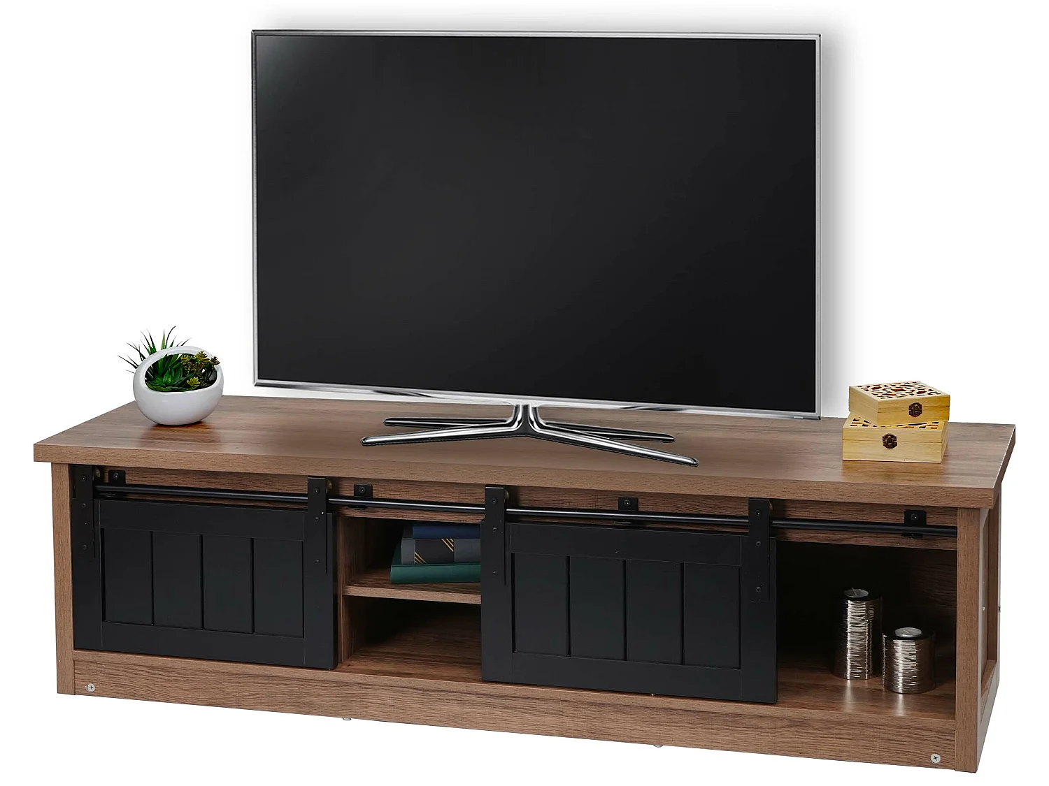 Stojak TV MCW-K75,  brązowy