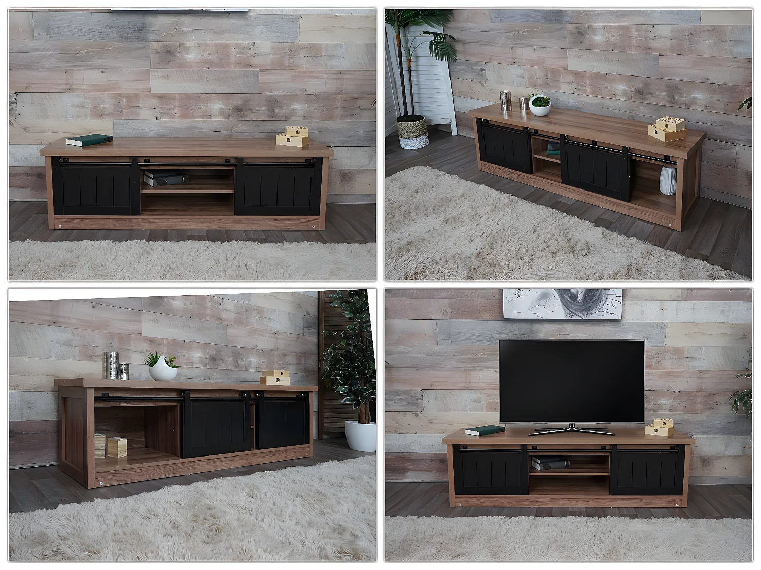 Stojak TV MCW-K75,  brązowy