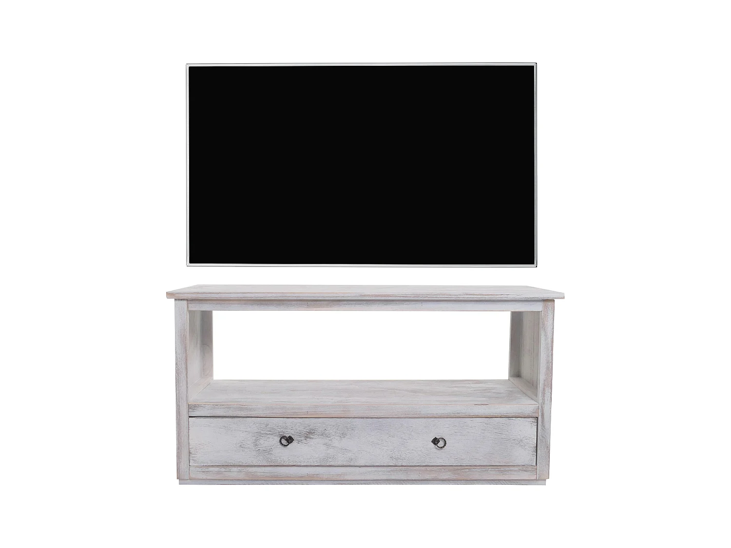 Meuble TV Table de télévision Lowboard,  blanc