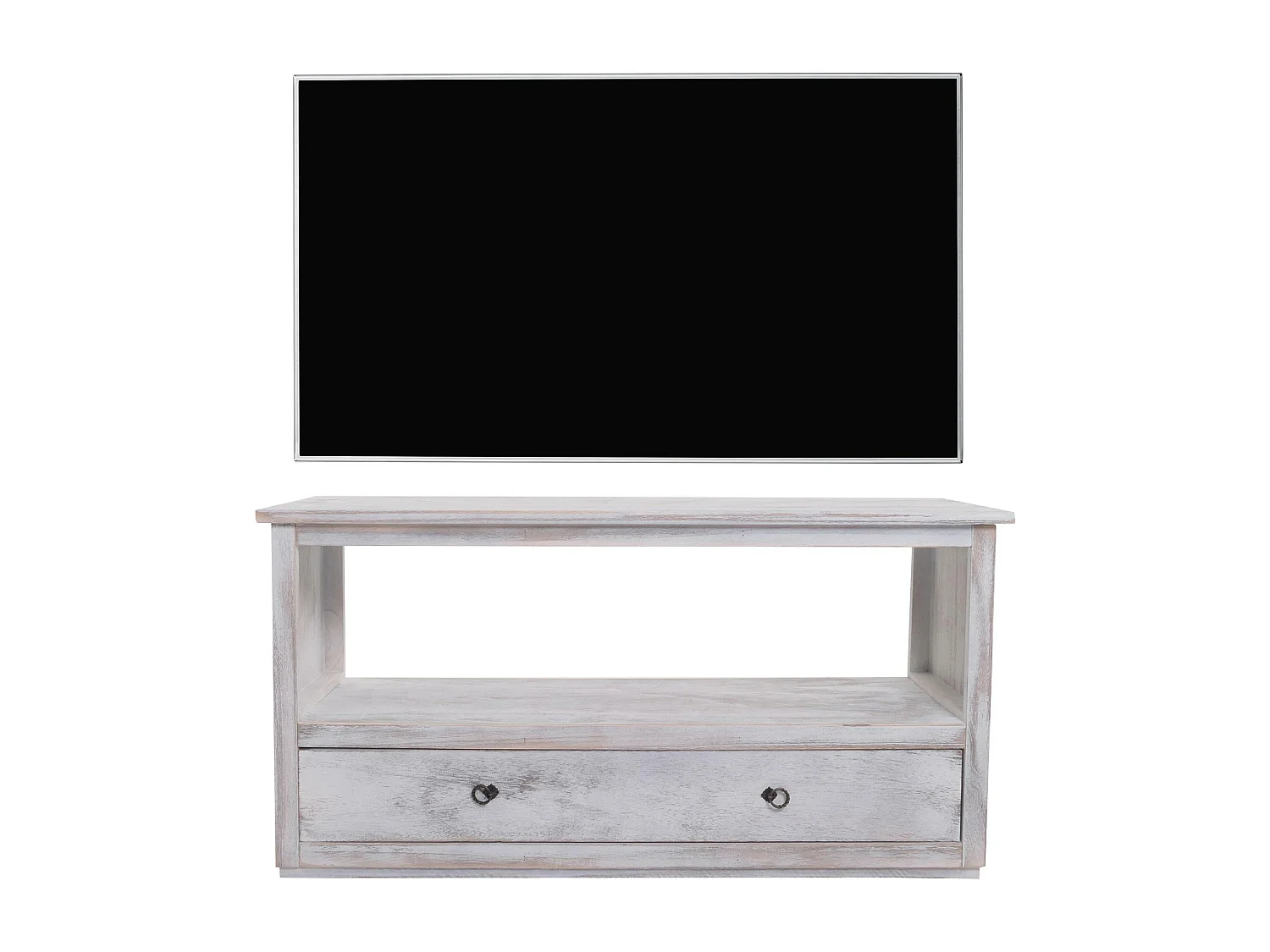 Suporte de TV Mesa de TV Tábua baixa,  branco