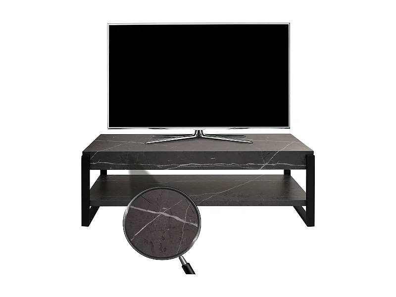 Meuble TV MCW-L53,  aspect marbre gris