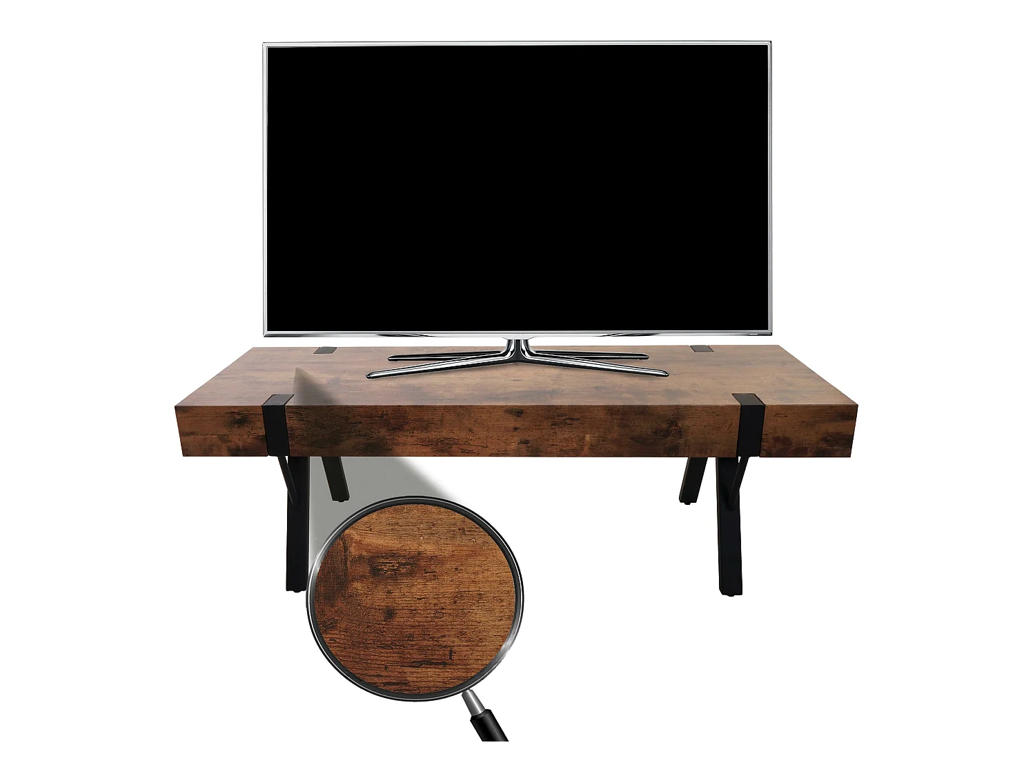 Meuble TV MCW-L54,  chêne sauvage foncé