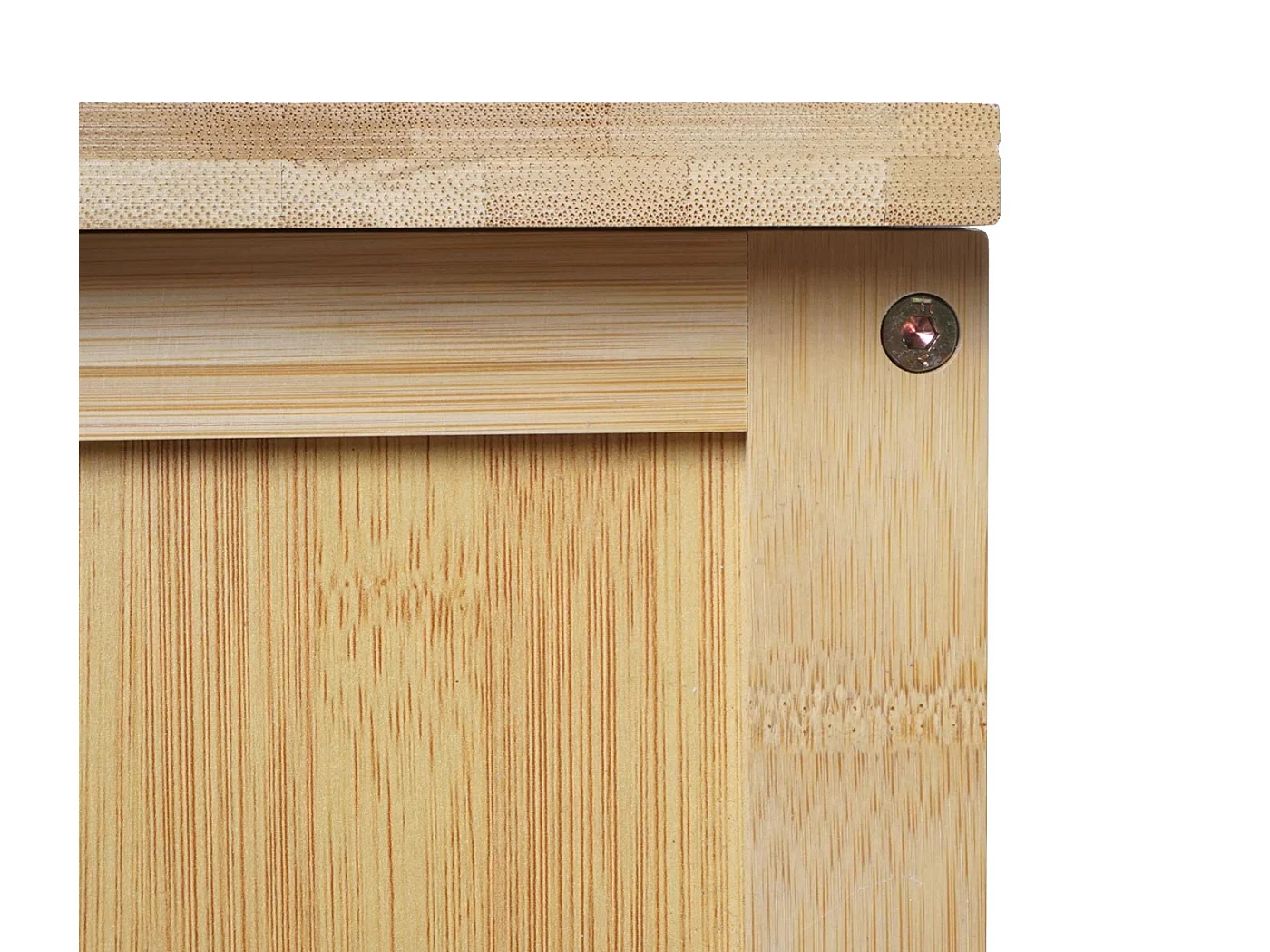 Arredo bagno bambu a listelle serie MCW-B18 armadietto 2 ante 87x99x33cm