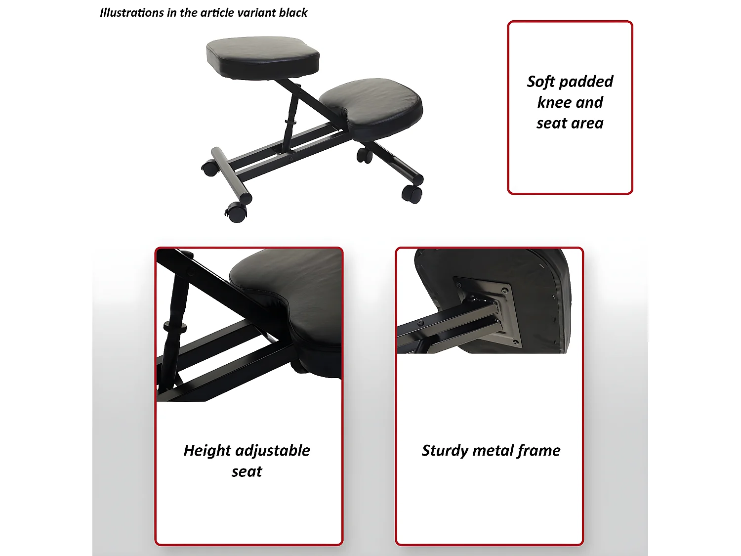 Genouillère MCW-E10 Rollbar,  noir