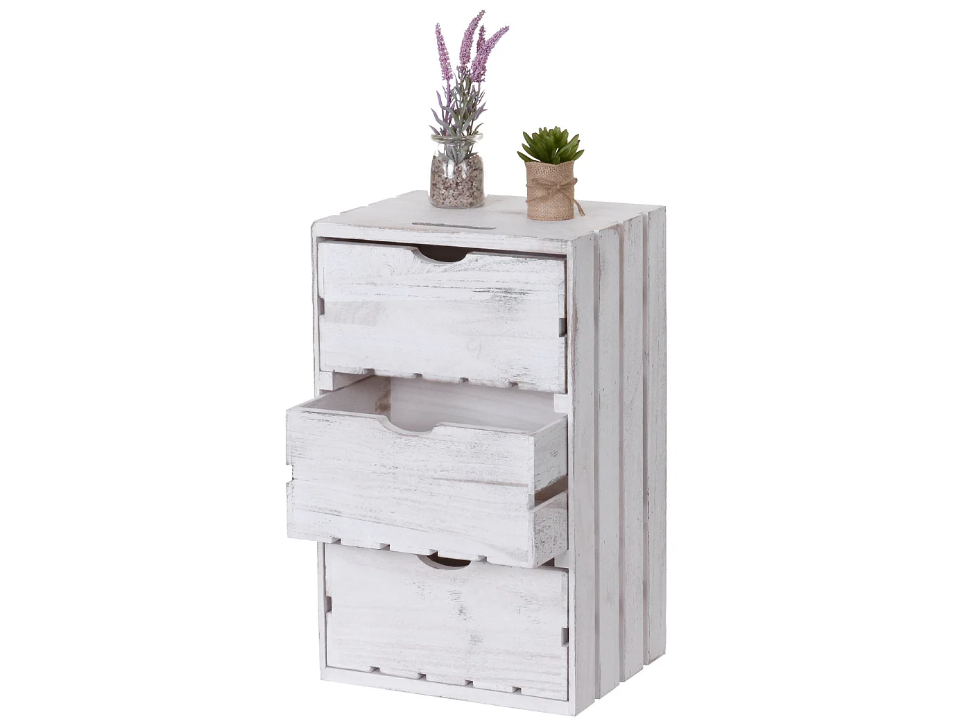 Commode MCW-C62,  blanc shabby