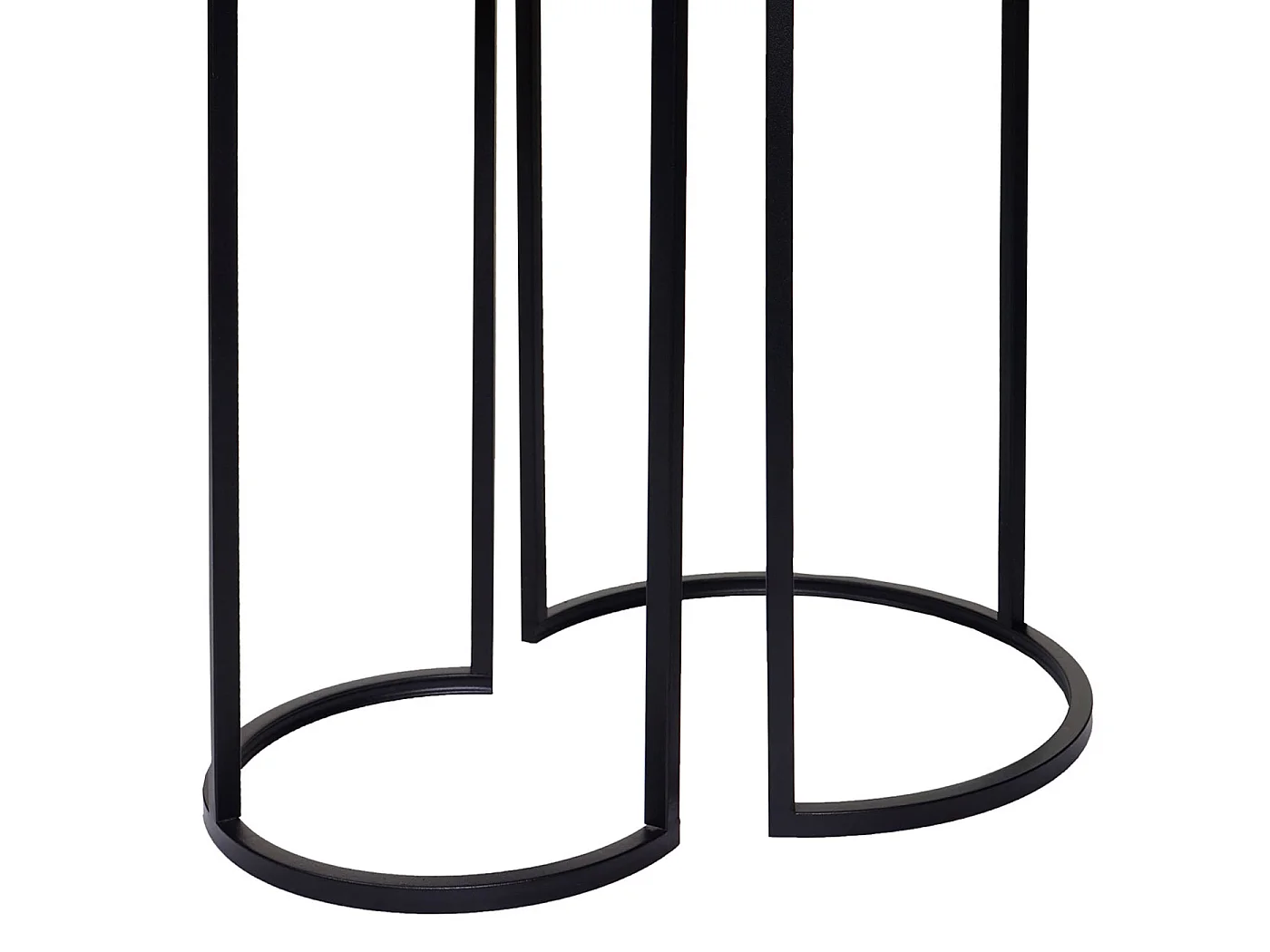 Lot de 2 tables d'appoint MCW-K46,  noir-noir