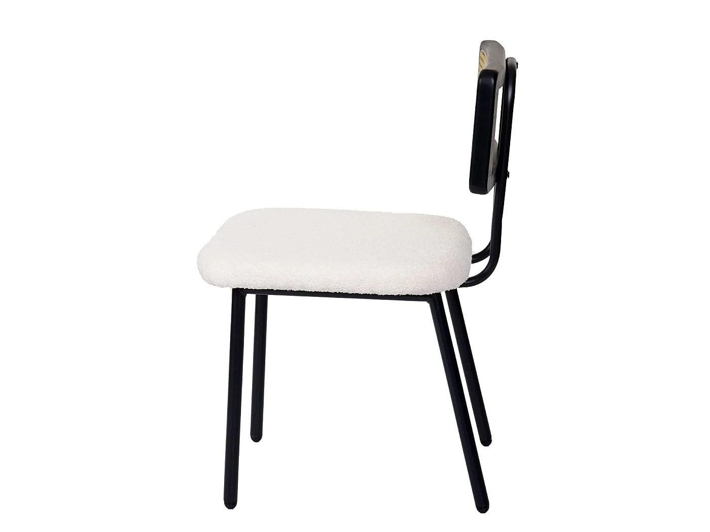 Silla de comedor MCW-K88 (juego de 6),  tela/textil blanco