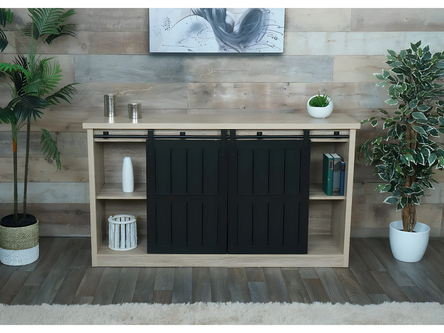 Highboard MCW-K75, Naturfarben