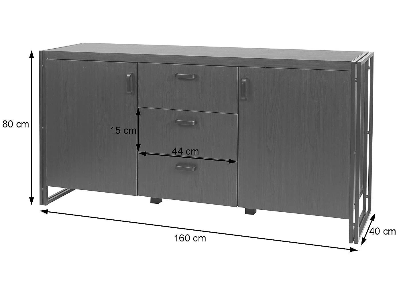 Sideboard MCW-A27,  wild oak finish
