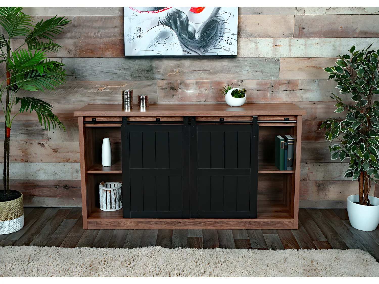 Highboard MCW-K75, Braun