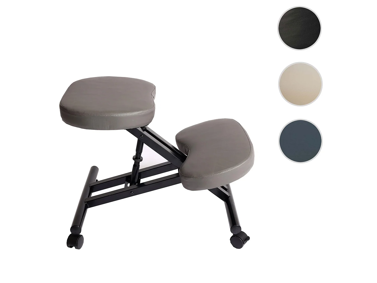 Krzesło klęczące MCW-E10 Rollbar,  szary mat