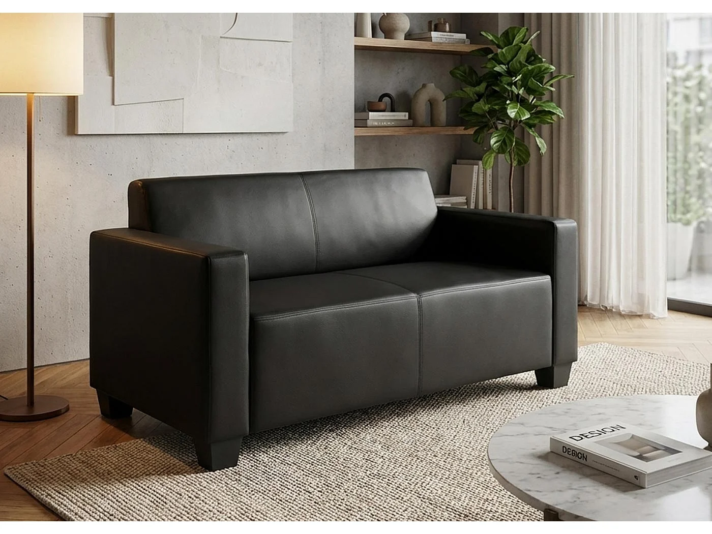 Sofa 2-osobowa Moncalieri,  czarny