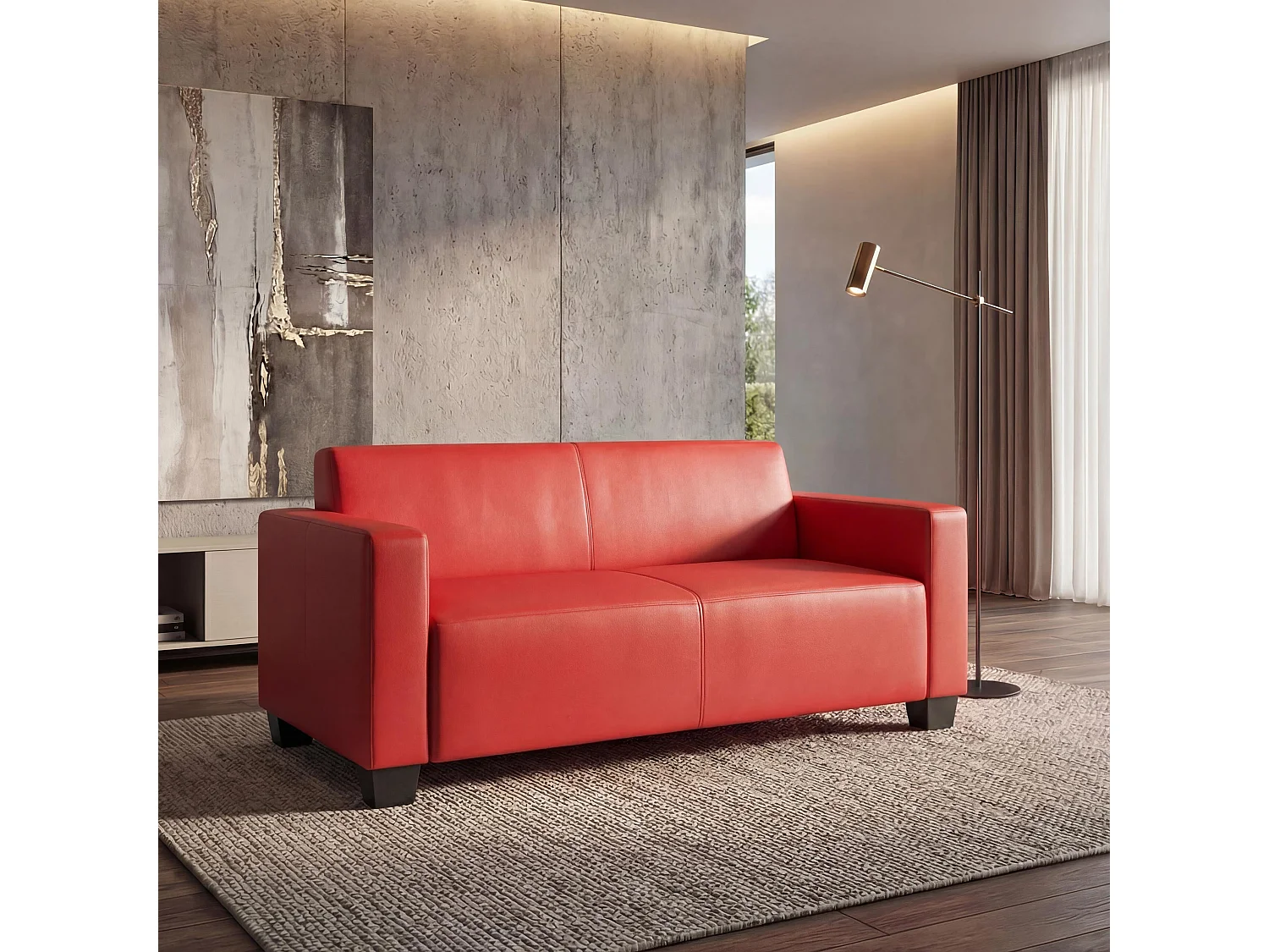 Moncalieri 2-seater sofa,  red