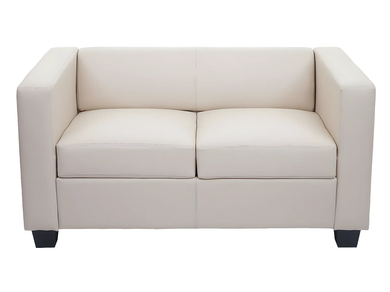 2er Sofa Lille, Leder, creme