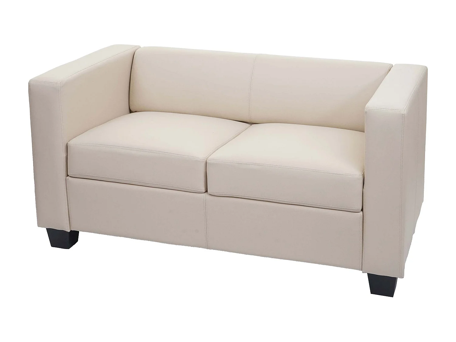 2er Sofa Lille, Leder, creme