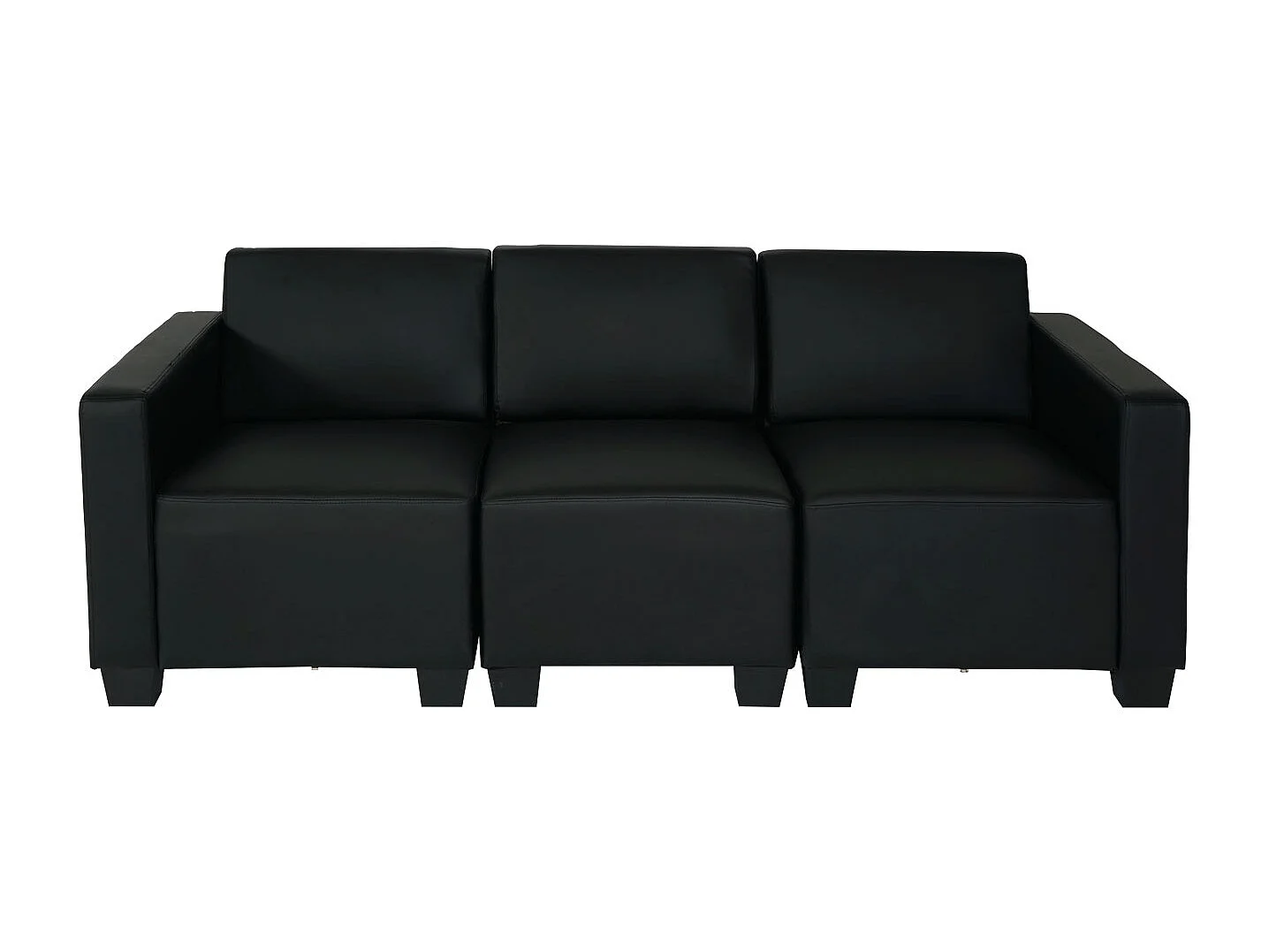 Canapé 3 places Moncalieri,  noir