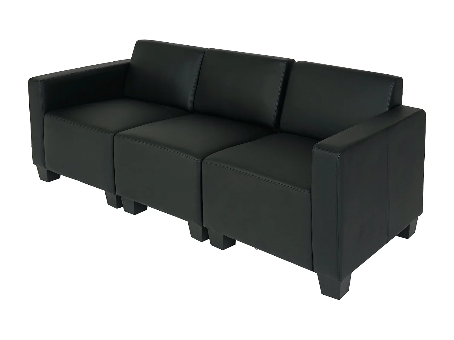 3-osobowa sofa Moncalieri,  czarna