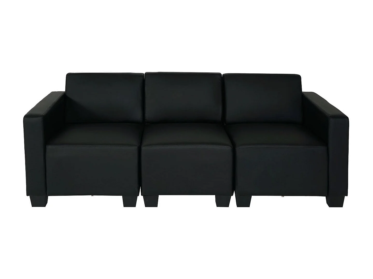 3-osobowa sofa Moncalieri,  czarna
