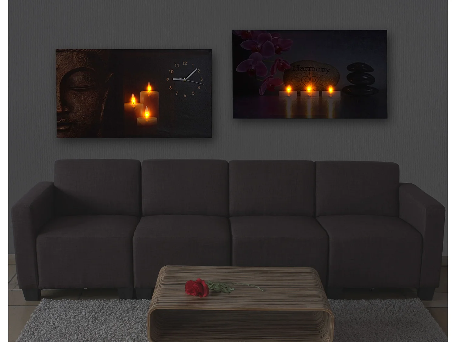 LED-Bild Wanduhr Timer (2er-Set)