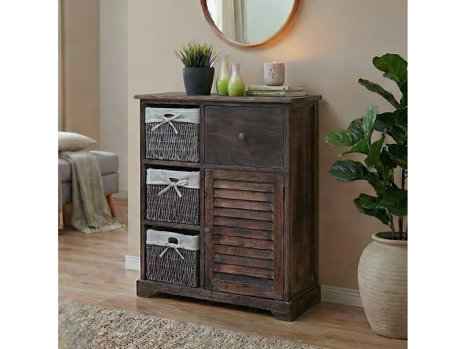 Commode MCW-H21,  shabby bruin
