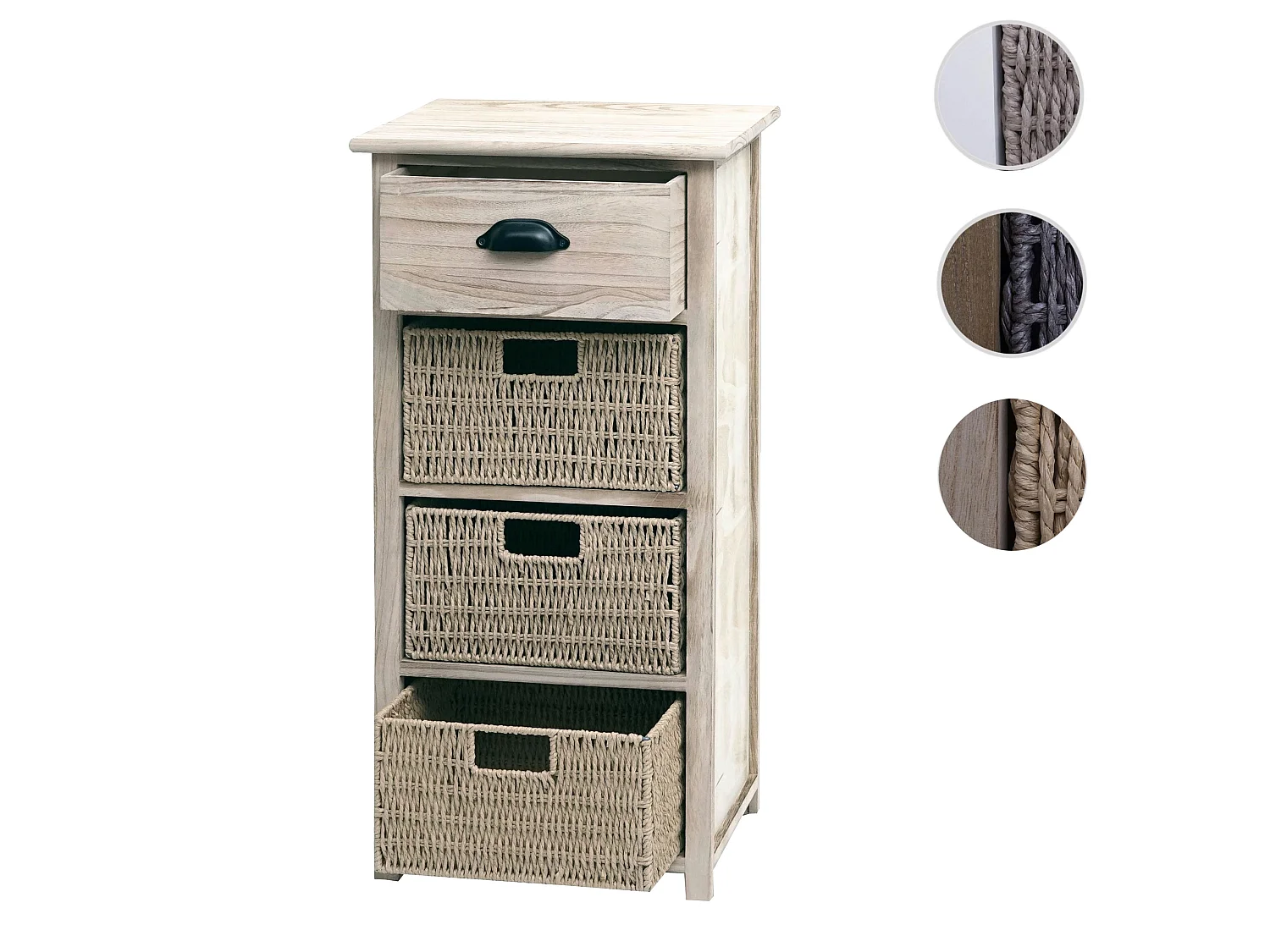 Cómoda MCW-K84 con cestas,  natural, cestas marrón claro