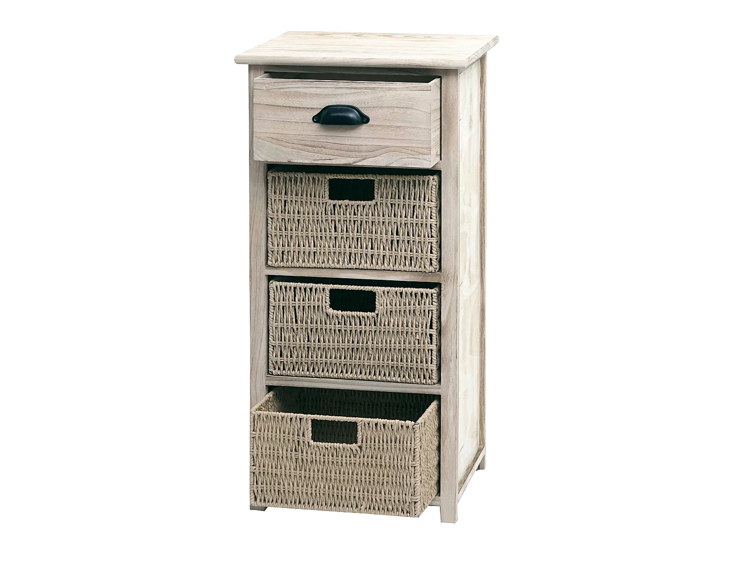 Commode MCW-K84 avec paniers,  naturel, paniers marron clair
