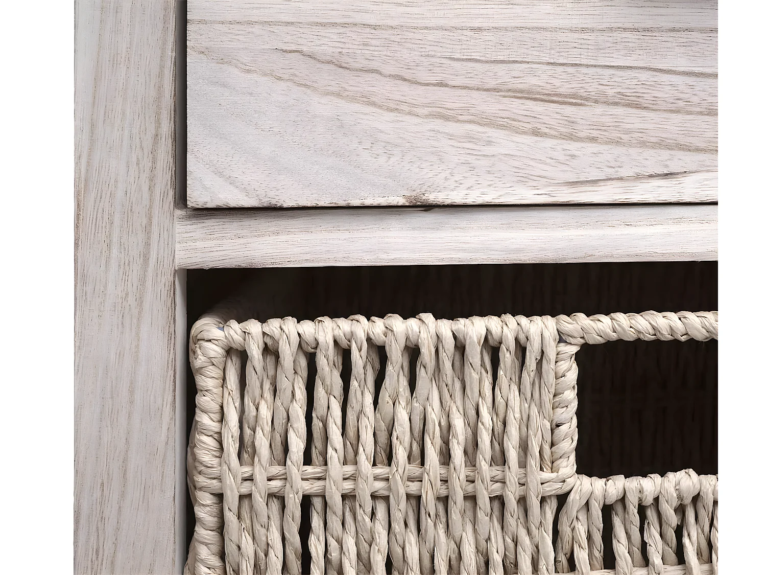 Commode MCW-K84 avec paniers,  naturel, paniers marron clair