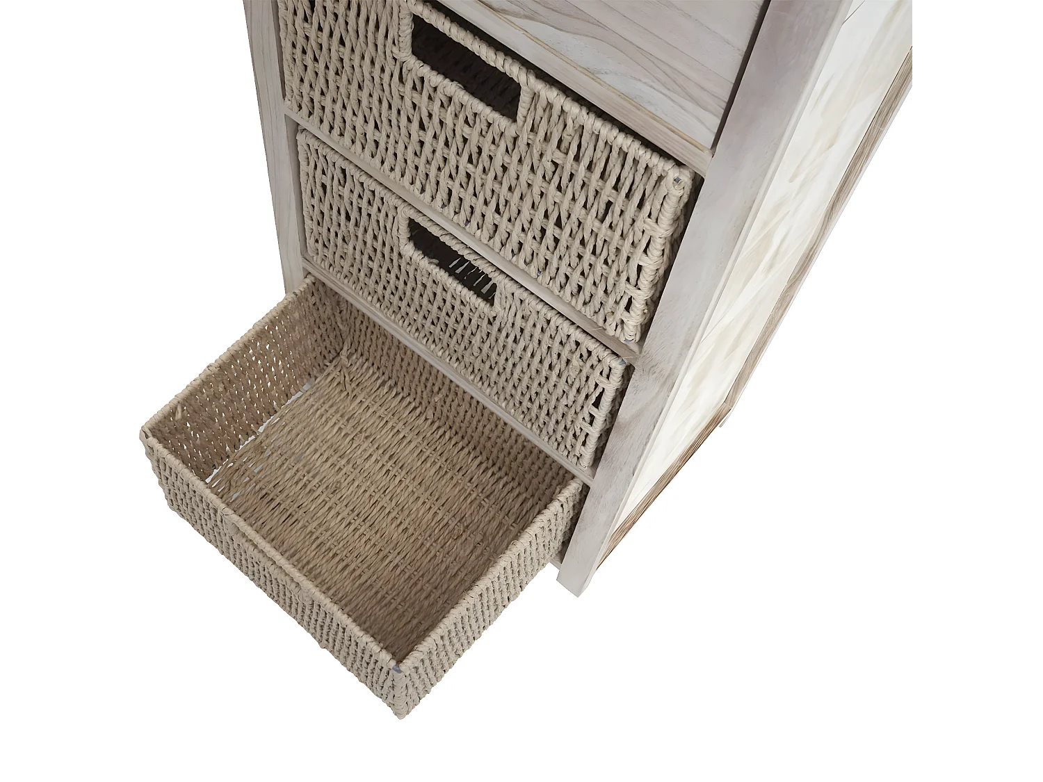 Commode MCW-K84 avec paniers,  naturel, paniers marron clair