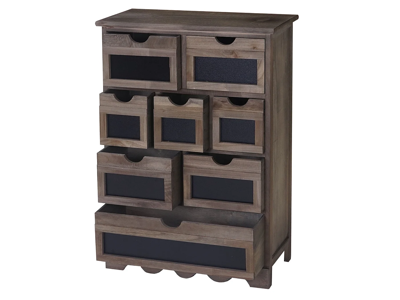 Commode Venlo avec tableau noir look shabby,  marron