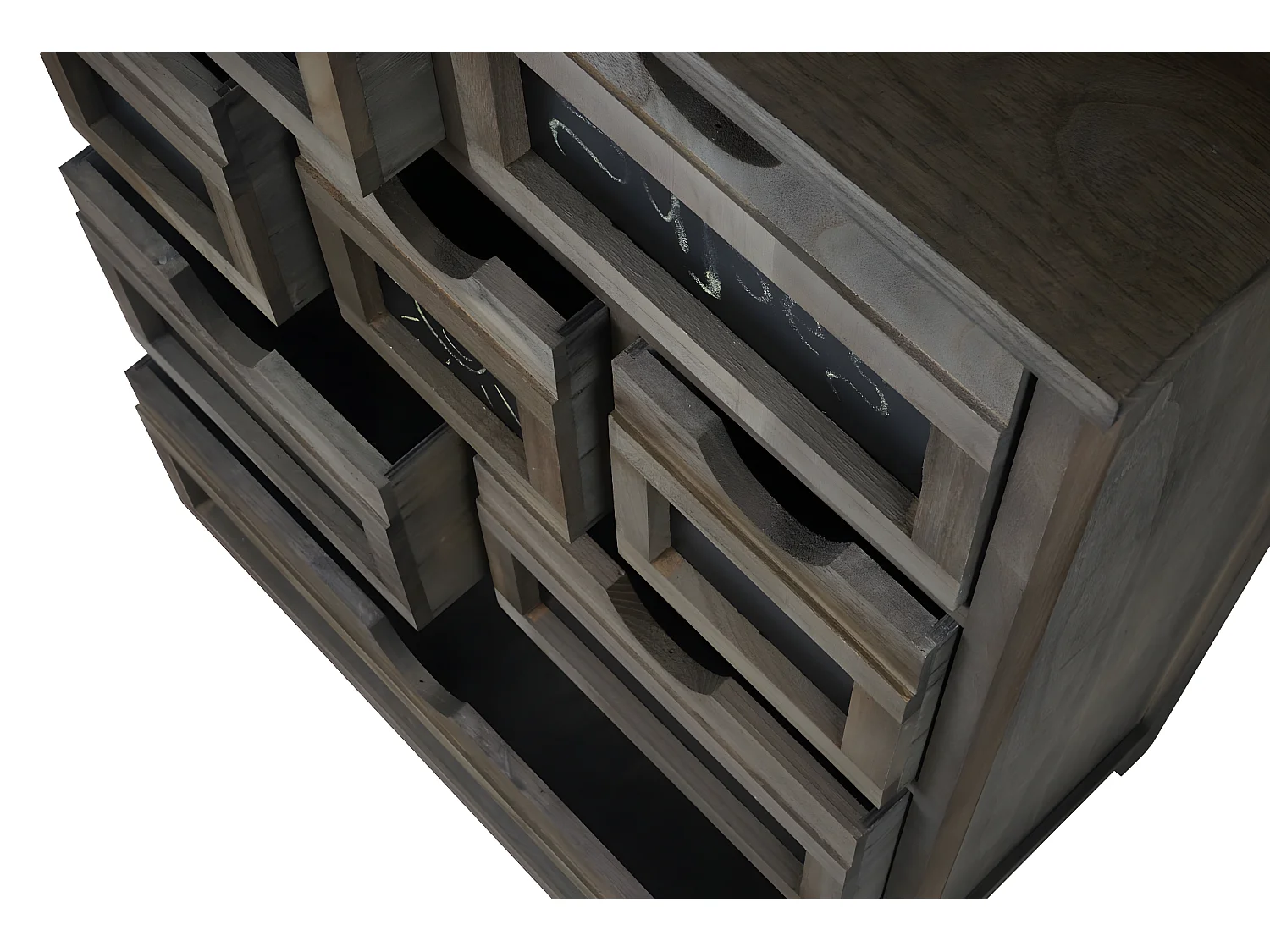 Commode Venlo avec tableau noir look shabby,  marron