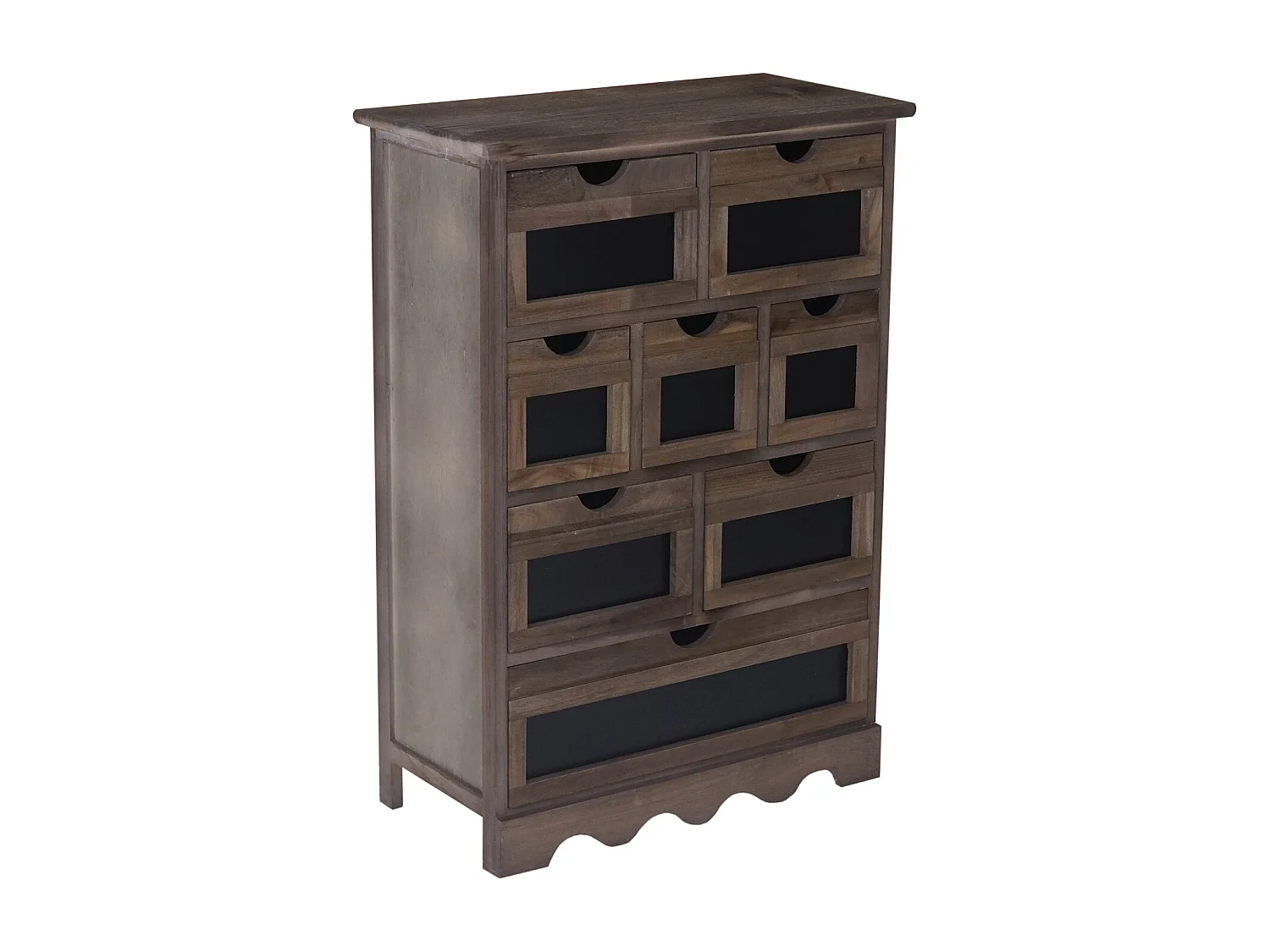 Commode Venlo avec tableau noir look shabby,  marron
