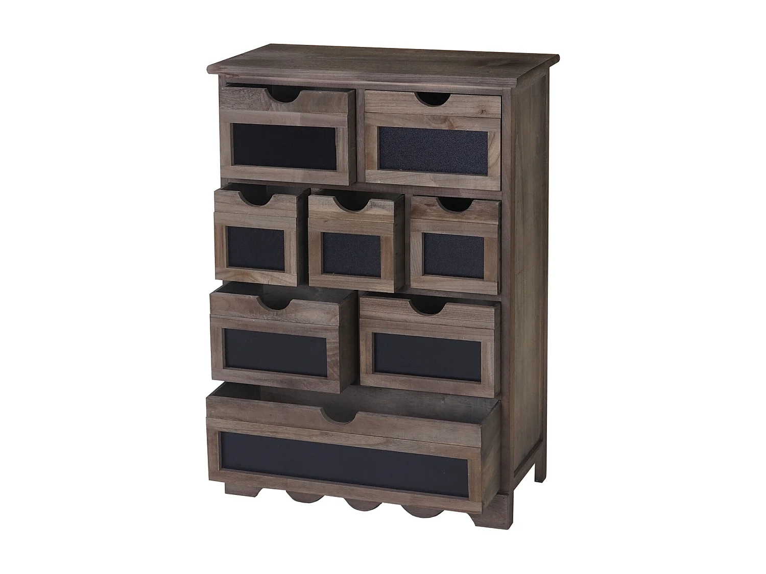 Commode Venlo avec tableau noir look shabby,  marron