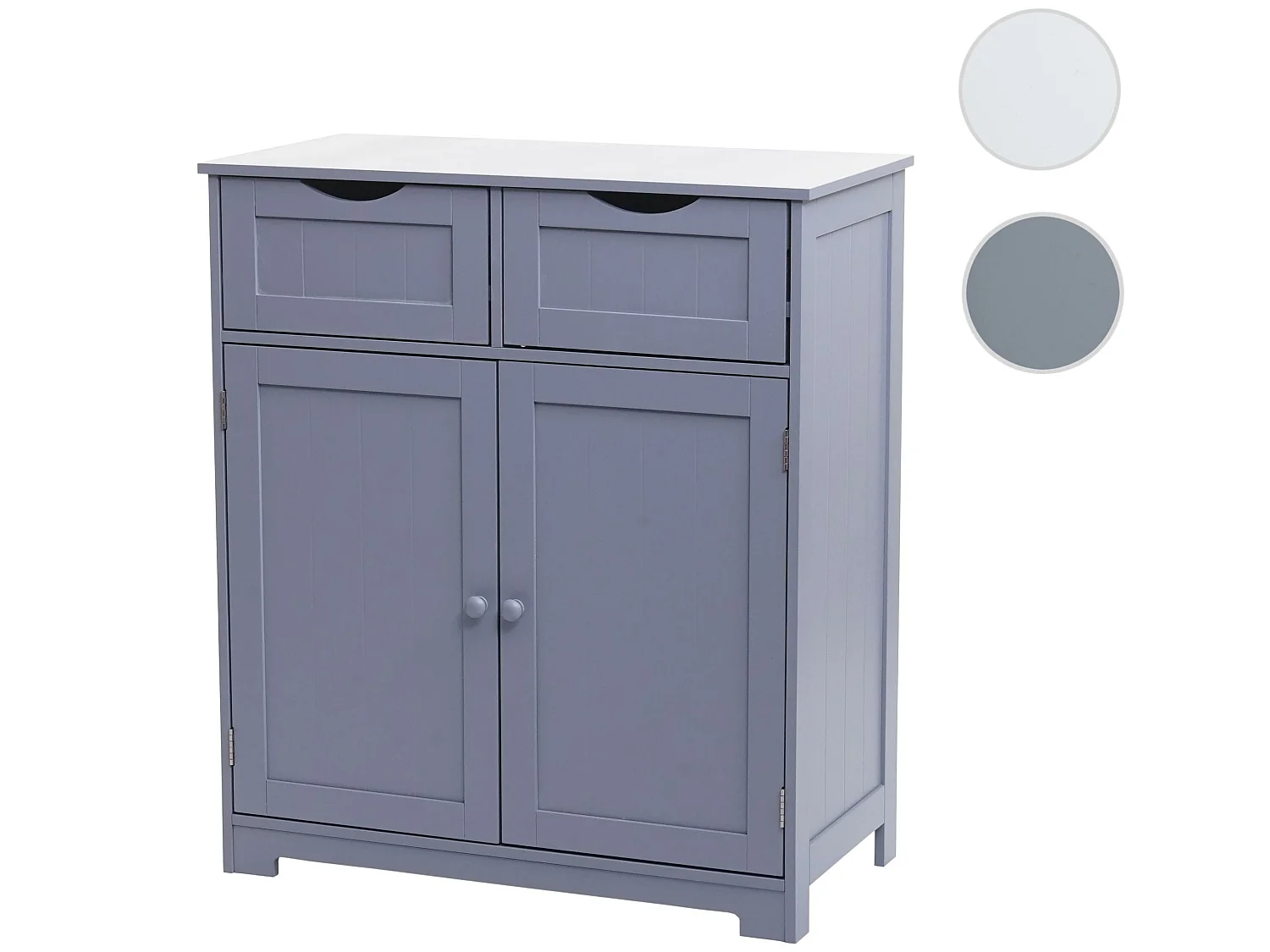 Commode MCW-B65 2 tiroirs 2 portes,  gris
