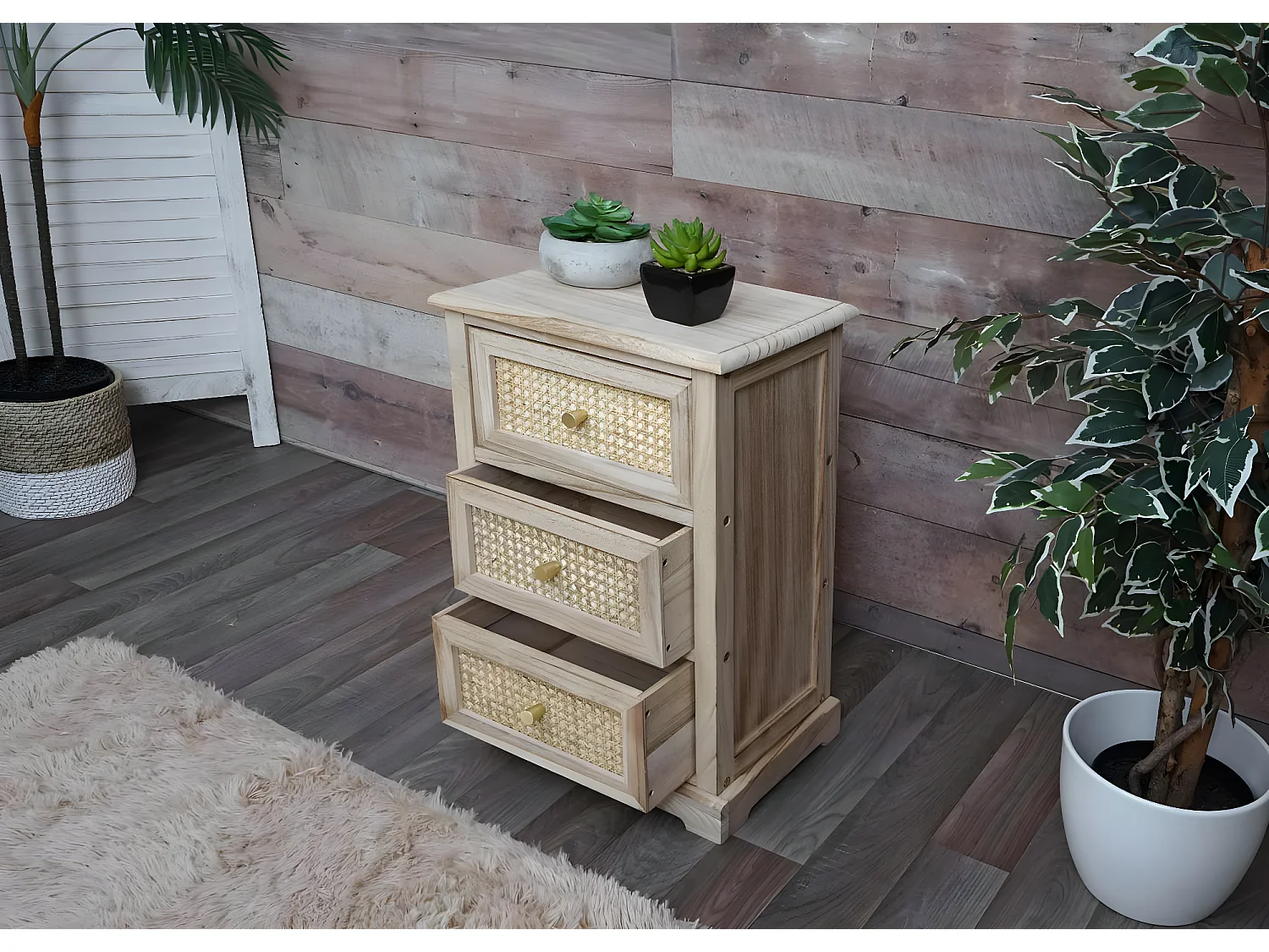 Ladekast MCW-K87,  natuurlijke kleur