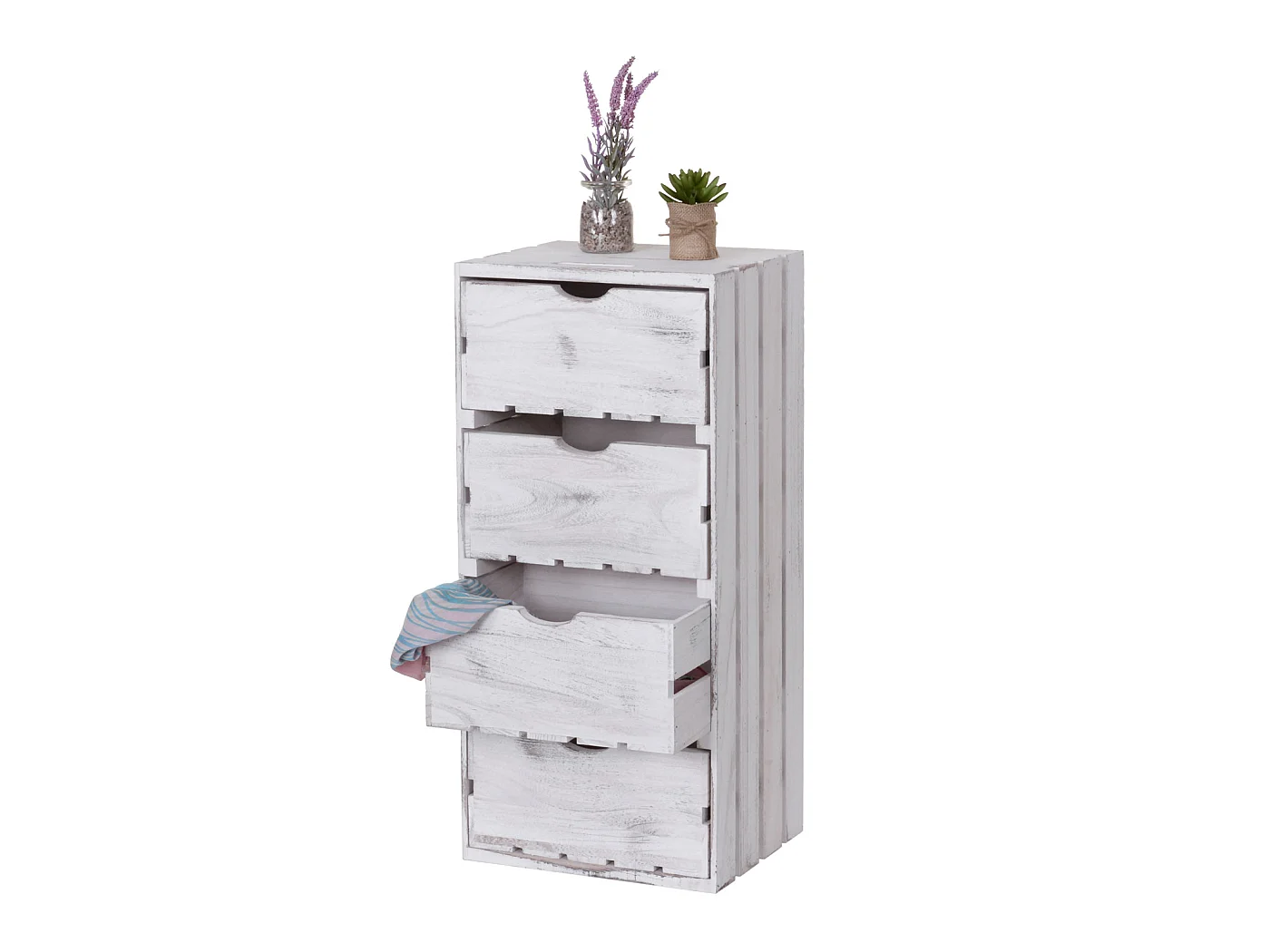 Commode MCW-C62,  blanc shabby