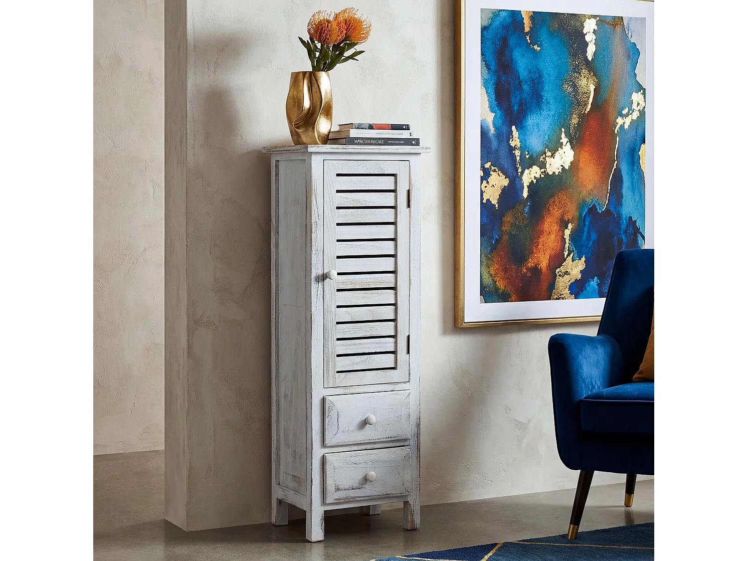 Commode Armoire,  blanc
