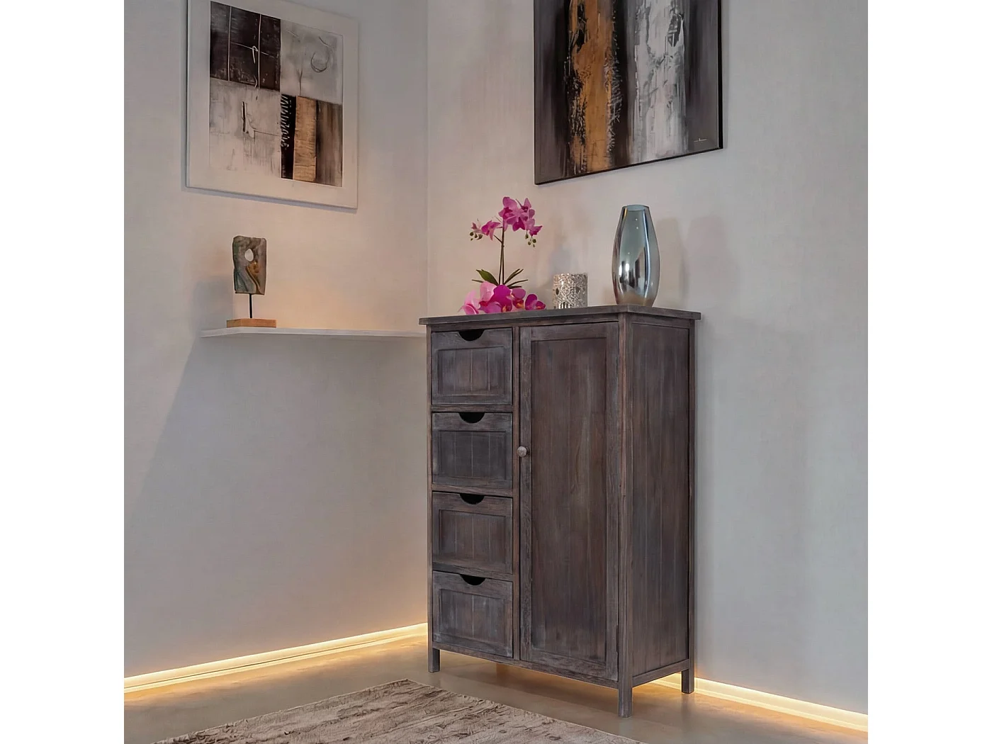 Commode MCW-D12,  marron