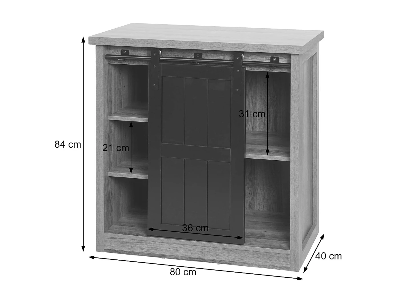 Ladekast MCW-K75,  bruin