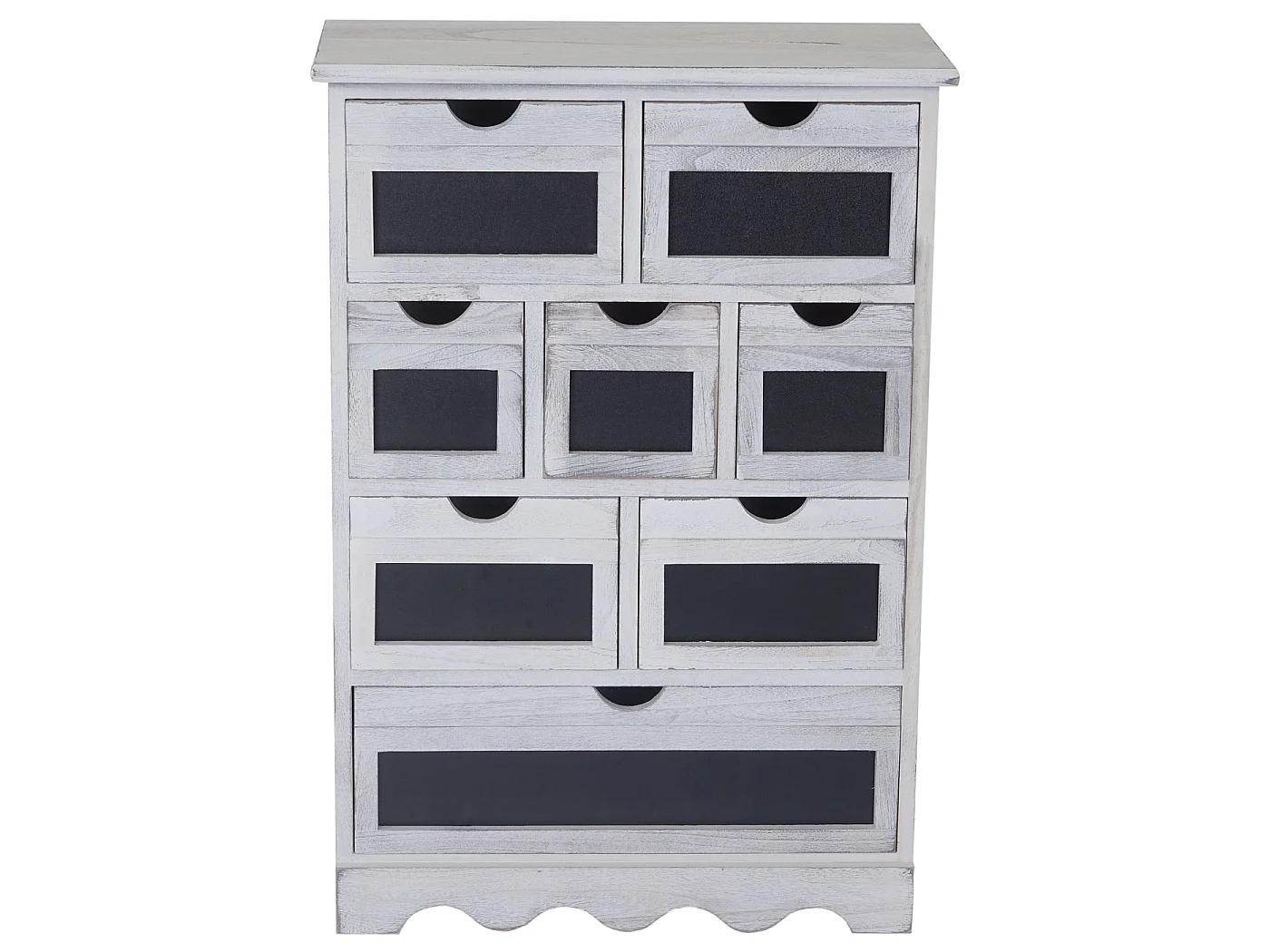Commode Venlo avec tableau noir look shabby,  blanc